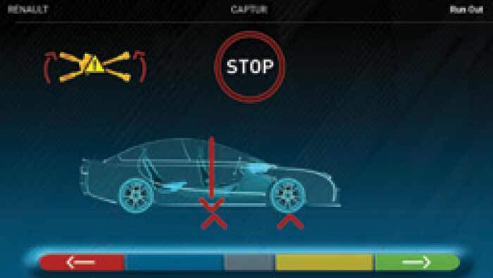 Tablet control interface for the Rotary R1065 wheel alignment machine