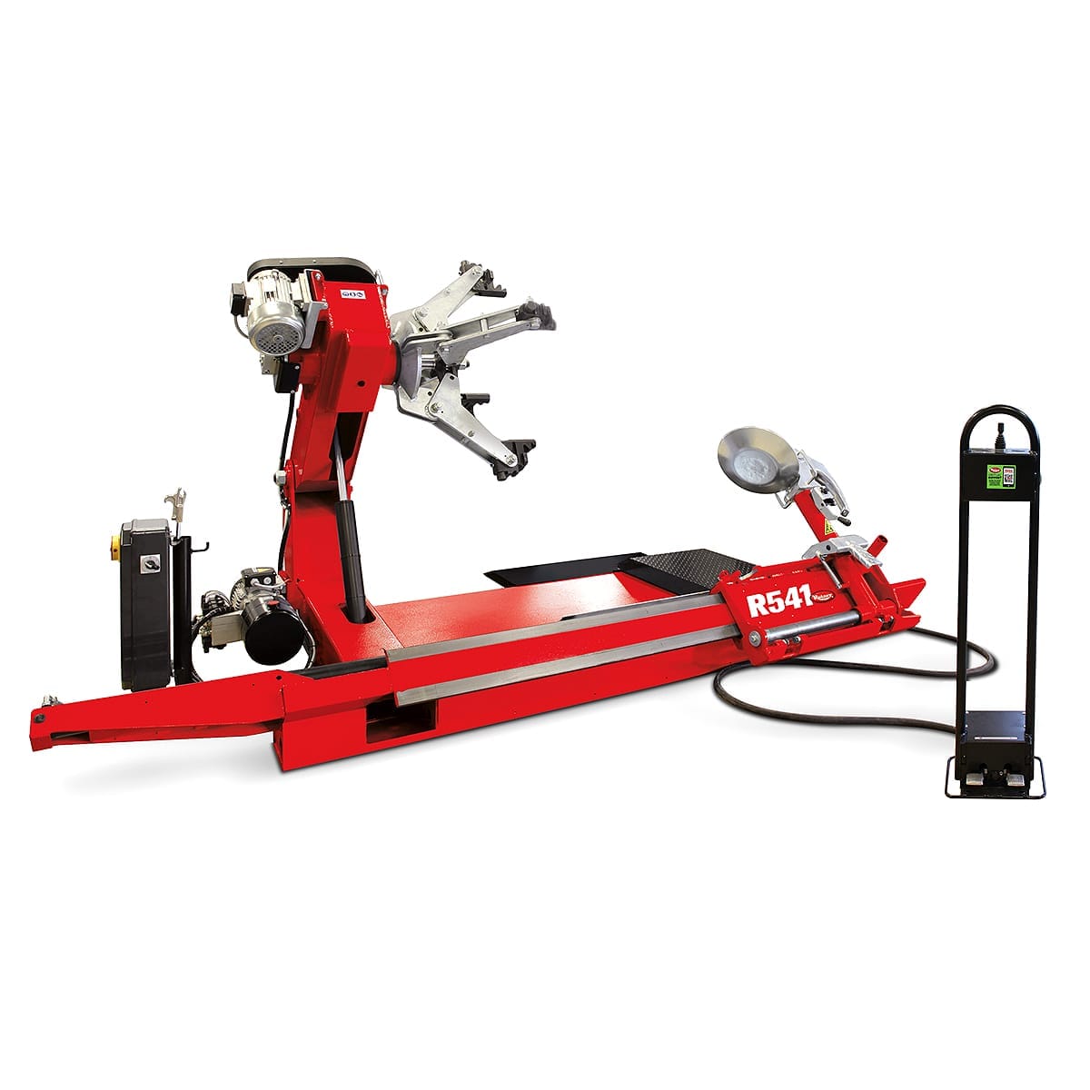 Rotary® Tire Changer – R541 | Commercial Heavy-Duty Rotary commercial tire changer with two-speed rotation, 44-inch rim capacity, and portable wired control stand