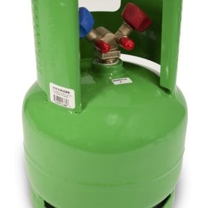Rotary Service Tank 6L, empty, DOT-rated for A/C cart testing and refrigerant storage