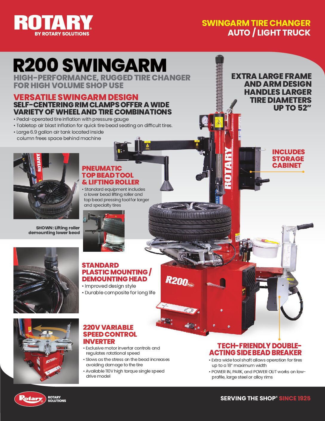 Rotary® R200 Tire Changer (110V) & R160 Wheel Balancer Combo Rotary® R200 Tire Changer (110V) & R160 Wheel Balancer Combo - Image 18