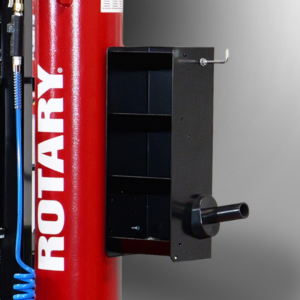 Rotary R200 professional tire changer with column mounted storage cabinet for shop tools