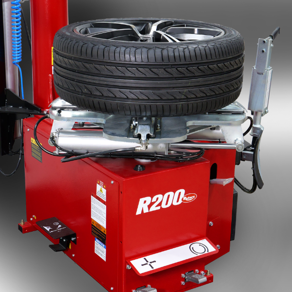 Rotary® R200 Tire Changer (110V) & R160 Wheel Balancer Combo Rotary R200 professional tire changer tabletop with tire mounted for high volume shops