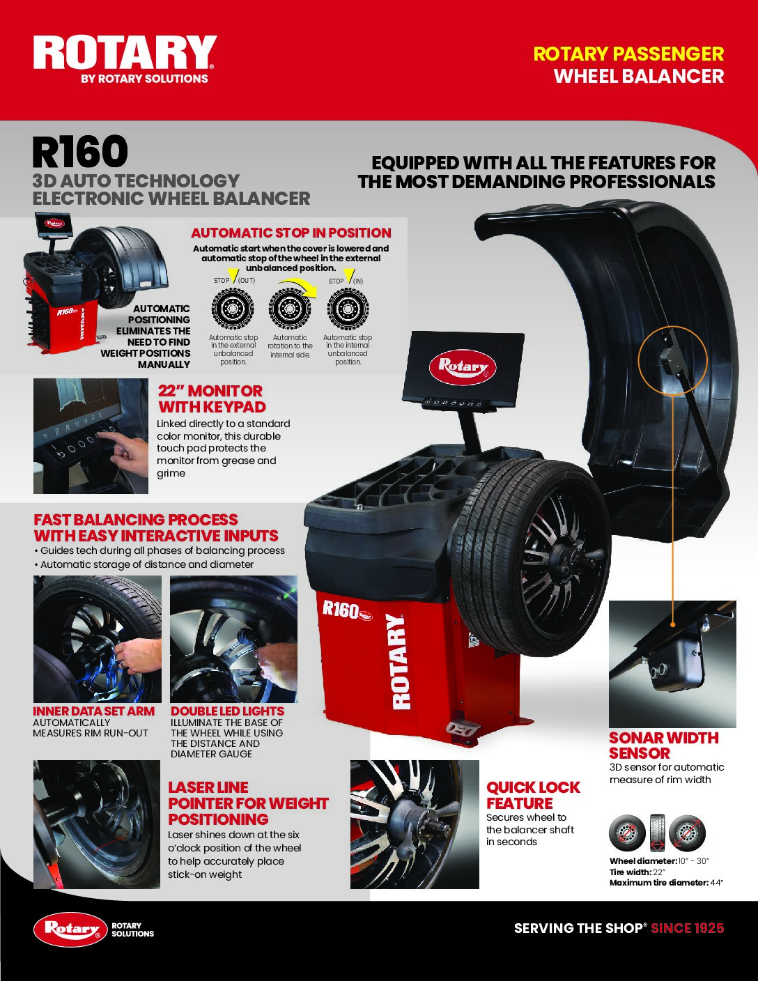 Rotary® R200 Tire Changer (110V) & R160 Wheel Balancer Combo Rotary® R200 Tire Changer (110V) & R160 Wheel Balancer Combo - Image 19