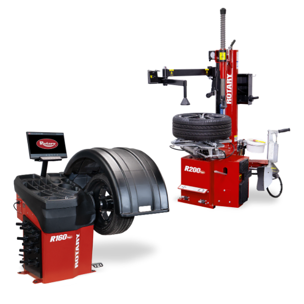 Rotary® R200 Tire Changer (110V) & R160 Wheel Balancer Combo rotary r160 and r200 tire changer and wheel balancer combo