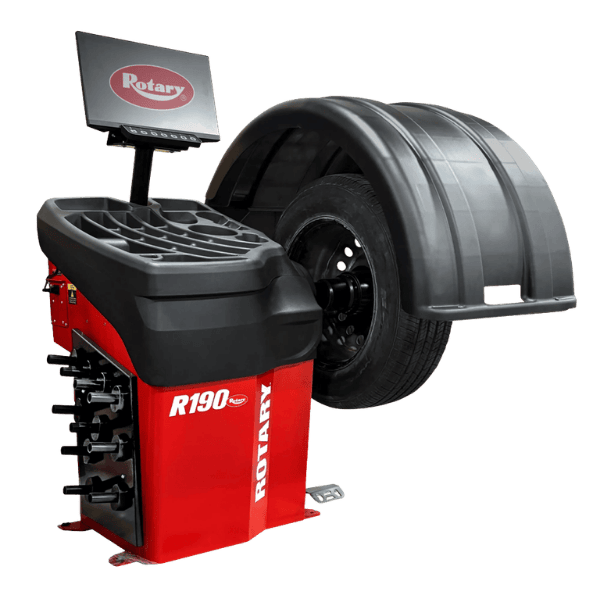 Rotary R190 tire balancing machine and master diagnostic wheel balancer