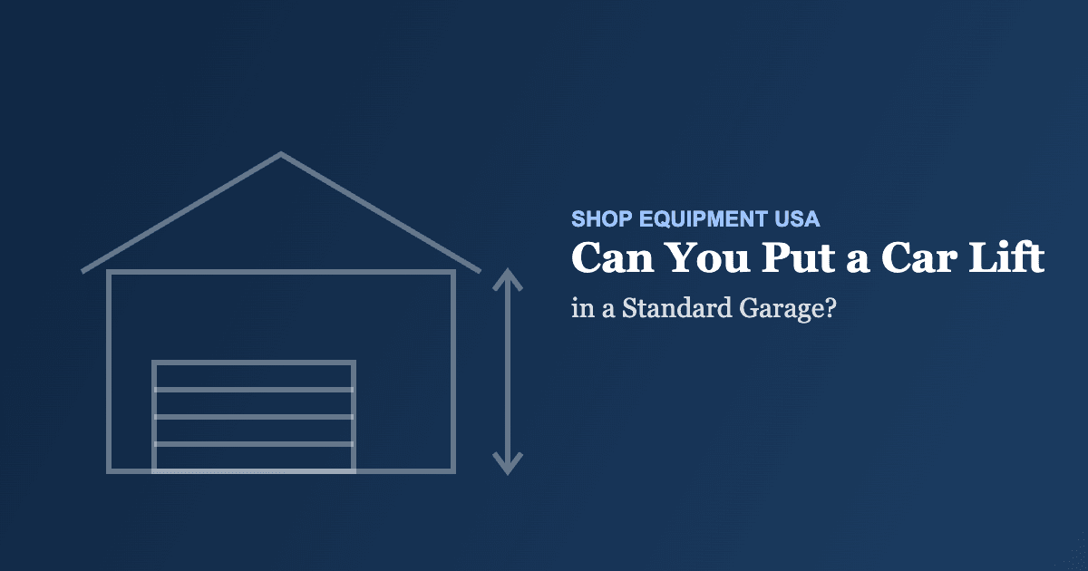 can you put a car lift in a standard garage diagram