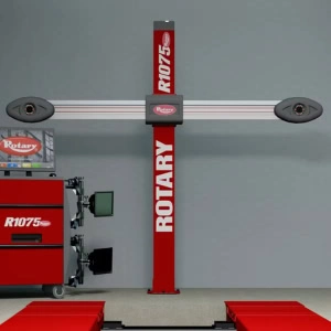 NEW Rotary® R1075 | Fixed Tower 3D Wheel Aligner System alignment machine – Rotary R1075 fixed-tower 3D wheel aligner with universal rack compatibility and mobile cabinet