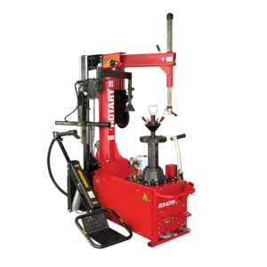 Rotary R145DR Tilt Back High-Performance Tire Changer featuring robust construction and ergonomic design
