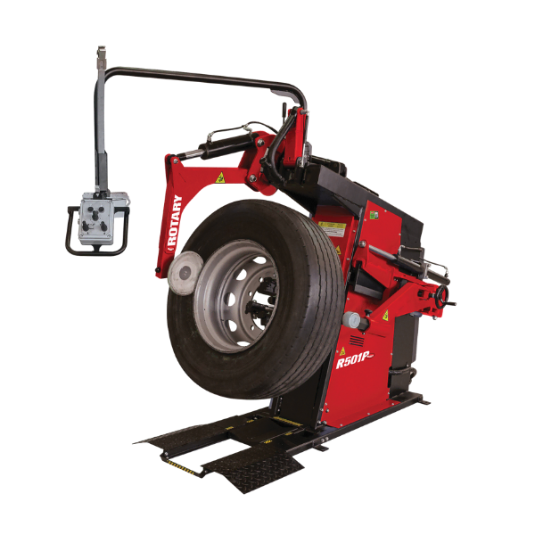 Rotary® Tire Changer – R501Plus | Super Fast Heavy Duty Truck Rotary R501Plus heavy-duty truck tire changer for truck and bus tires, featuring joystick controls and hydraulic clamping