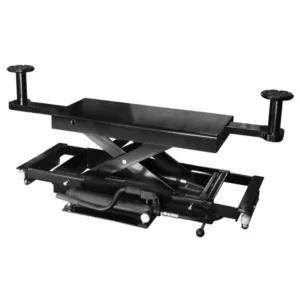Direct Lift Pro Jack 4000 sliding bridge jack with 3,500 lb capacity, designed for use with four post lifts to assist in vehicle maintenance and repairs.